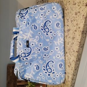 Scout light blue paisley duffle bag